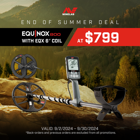 Minelab Equinox 800 Metal Detector with 6